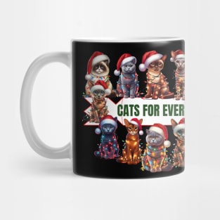 Cats For Everybody Christmas Cat Funny Xmas Santa Mug